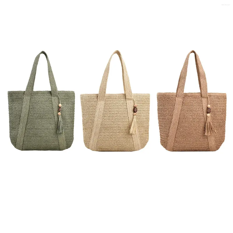 Totes Mulheres Bolsa de Ombro Boho Tote Praia Bolsa de tecido para trabalho ao ar livre na primavera