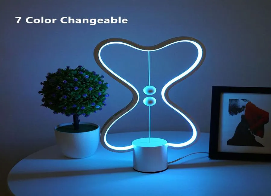 7 ألوان قابلة للتغيير Heng Balance Lamp USB مدعوم بزخارف منزل غرفة نوم الأطفال LAVA LAMP مصباح الأطفال هدية عيد الميلاد LAMP6182204