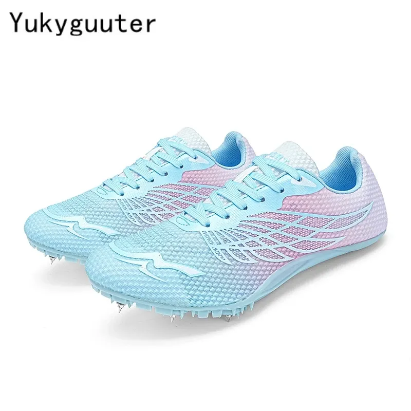 Stövlar Nya män Spår Field Shoes Women Spikes Sneakers Athlete Running Training Lightweight Racing Match Spike Sport Shoes Plus Size