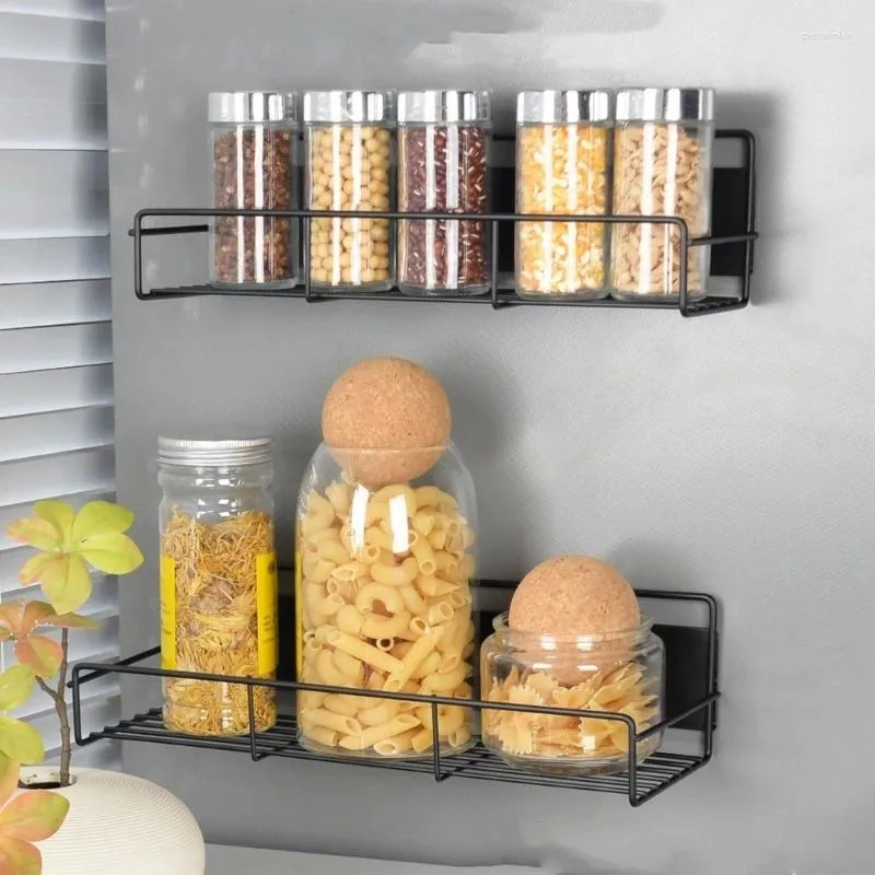 Kitchen Storage Multi Functional Jar Rack Spices Organizers With Paper Towel