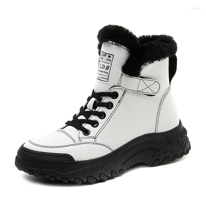 Sapatos casuais gktinoo plataforma de inverno para as mulheres 2024 designer tênis luxo pelúcia esportes apartamentos botas tornozelo neve tênis feminino