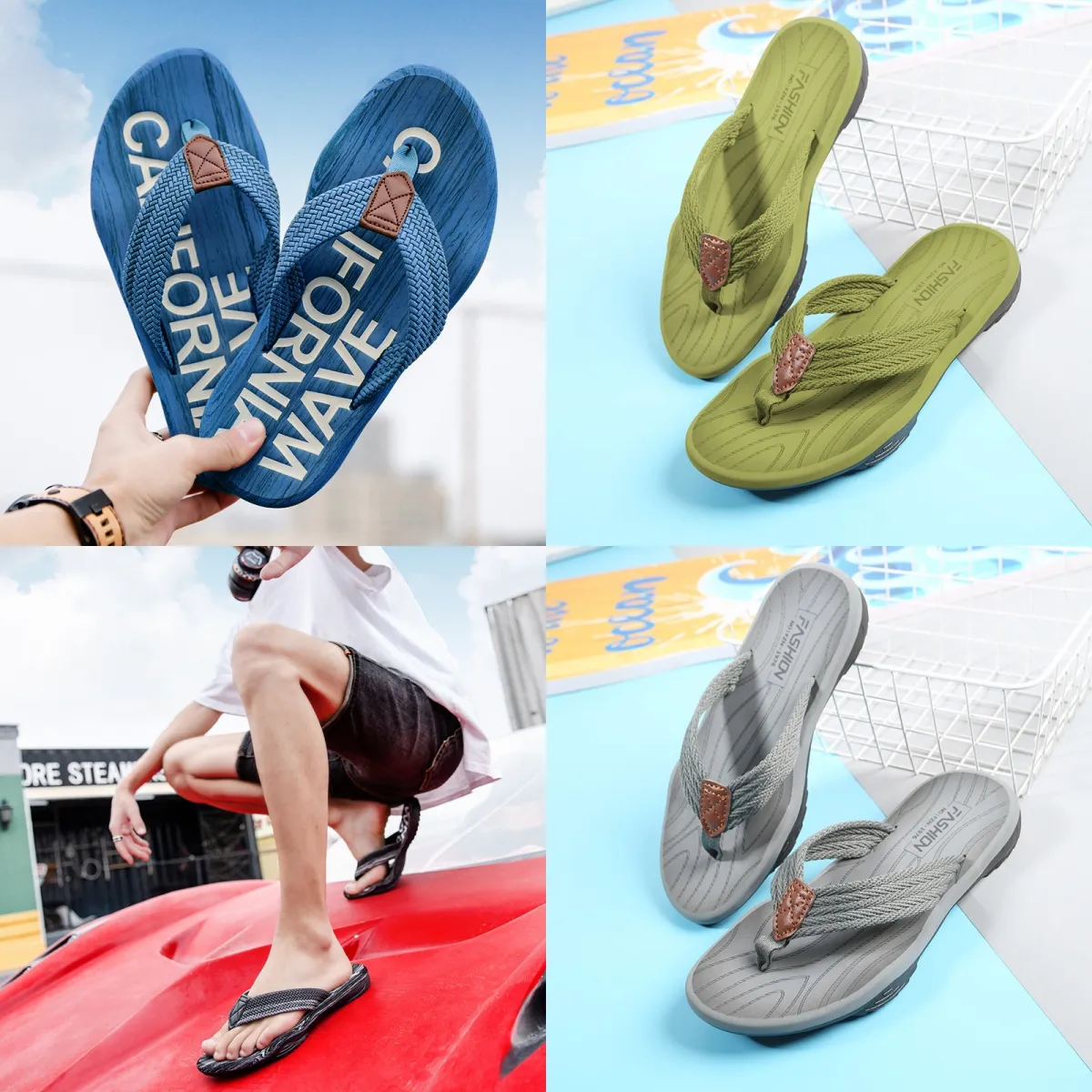 Sommar- och kvinnors tofflor Solid/Color Block Flat Heel Sandals Leleq Designer Högkvalitativa Fashion Slippers Waterproof Beach Sports Herringbone Slippers Gai