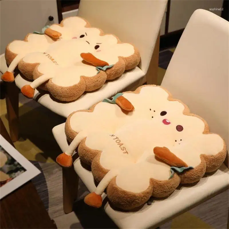 Pillow Simulation Bread Toast Stuffed Memory Foam Sliced Food Sofa Chair Decor Seat Cute Student Pad