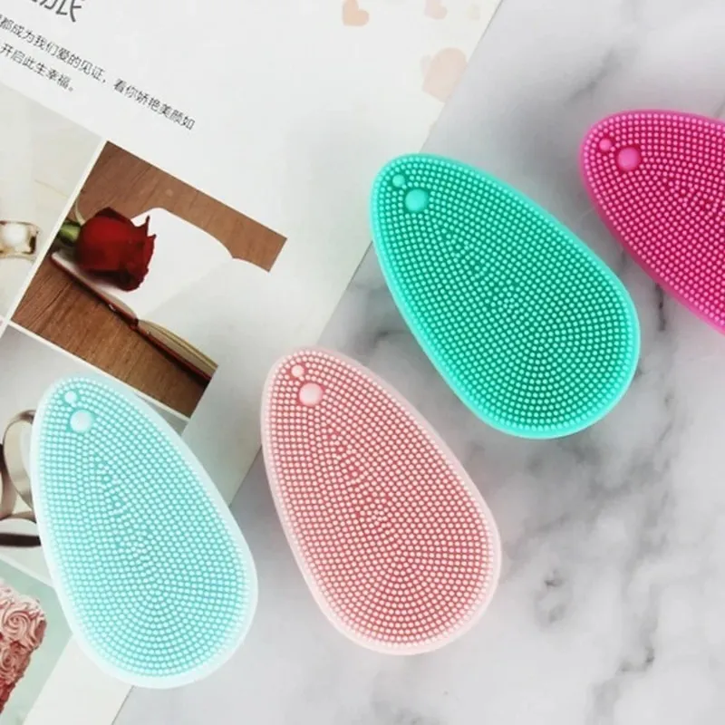 Silicone Cleansing Brush Deep Pore Skin Care Facial Scrub Cleansing Tool Mini Soft Exfoliating Beauty Cleanse Facial Wash Brush