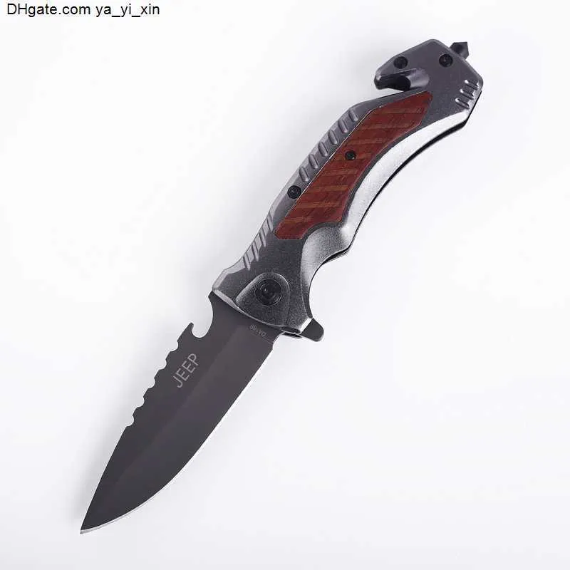 Aluminum handle outdoor folding knife camping Multifunctional folding knife camping Stainless steel knife Field knife