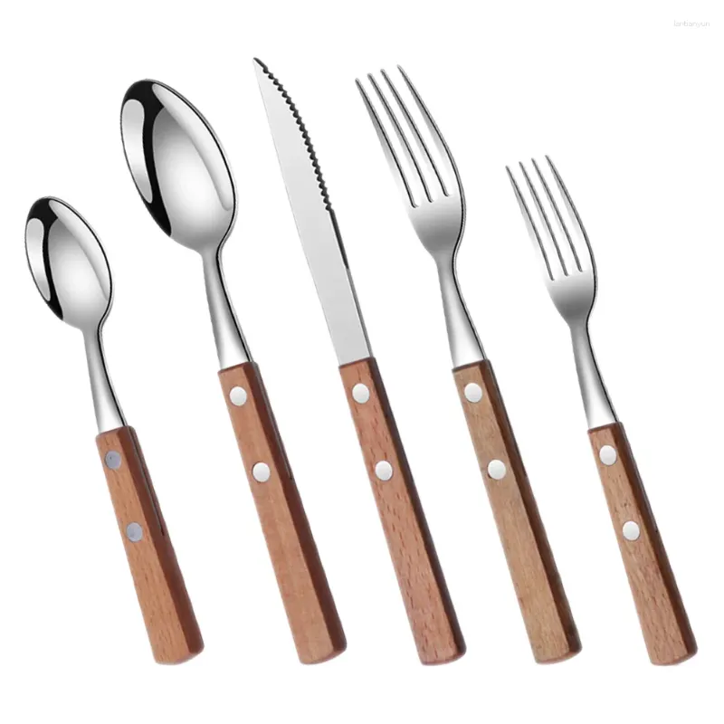 Set di posate 1 set di utensili da portata in acciaio inossidabile per buffet, forchetta, cucchiaio, per ristorante