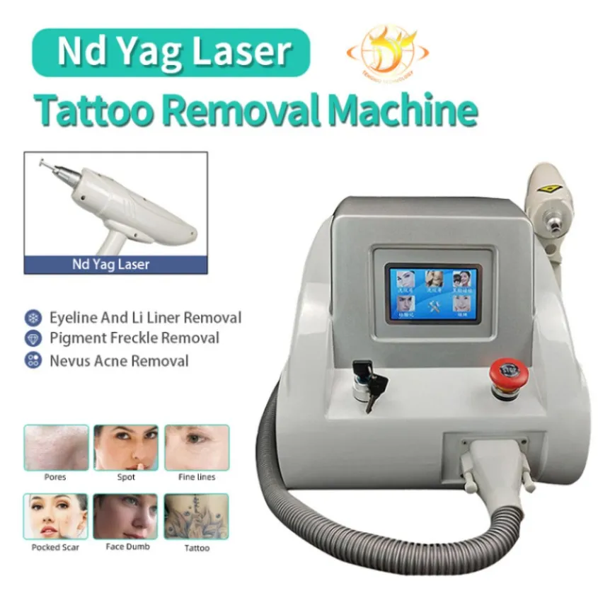 Lasermaskin nd yag laser tatuering ta bort bäst med 3 000 000 skott använt spa q-switched nd yag lazer maskin