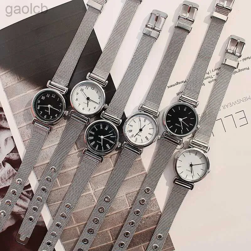 손목 시계 패션 석영 시계 여성 고급 여성 시계 시계 손목 시계 흰색 스테인레스 스틸 밴드 클래식 시계 매일 선물 24319
