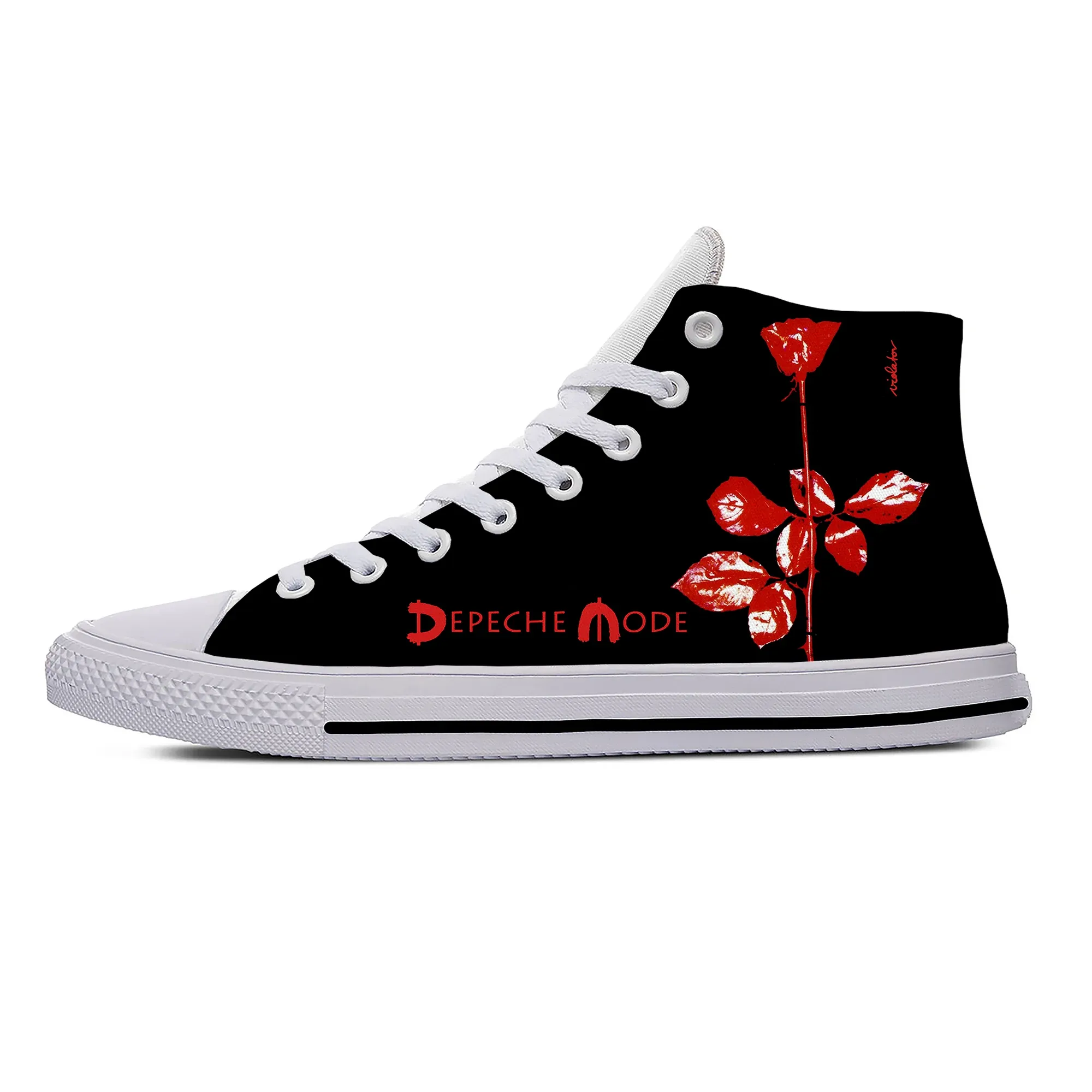 Schoenen Depeche Band High Top Sneakers Mode Mens Dames Tiener Casual schoenen DM Canvas Running Shoes 3D Gedrukte lichtgewicht schoen