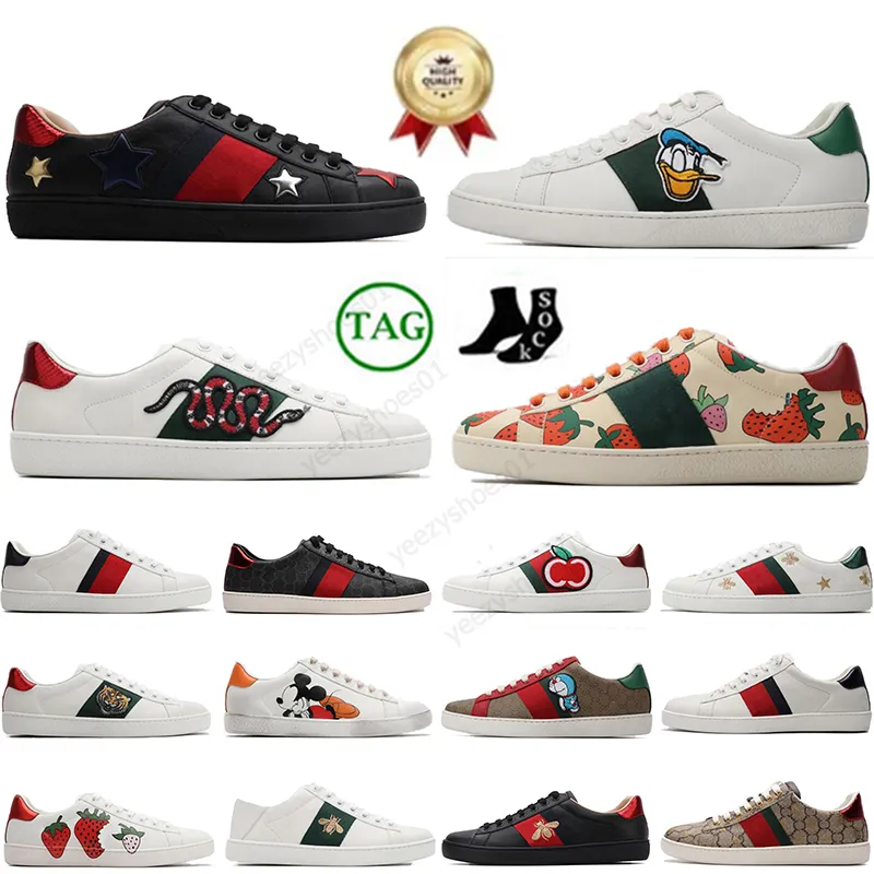 Mens Womens Shoes Bee Ace Sneakers Low Casual Shoe Sports Trainers Designer Tiger Embroidered Black White Green Stripes Jogging Woman Wonderful Zapato Size EUR35-46