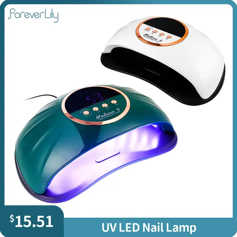 Kits Strong Power Uv Led Nail Dryer Smart Sensor Nail Lamp Gel Light Nail Art Fast Drying Manicure Hine for 2 Hands or Feet