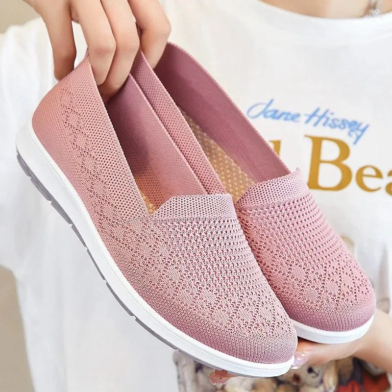 Casual Shoes Women 2024 Flat Single Soft Slip On Mesh Breathable Light Running Plus Size 41 Zapatos Mujer