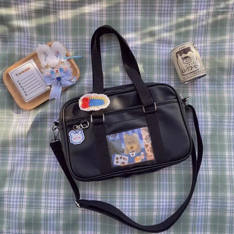 Сумка-тоут JK, сумка-мессенджер для девочек, японская форма из искусственной кожи в студенческом стиле, портативная сумка через плечо