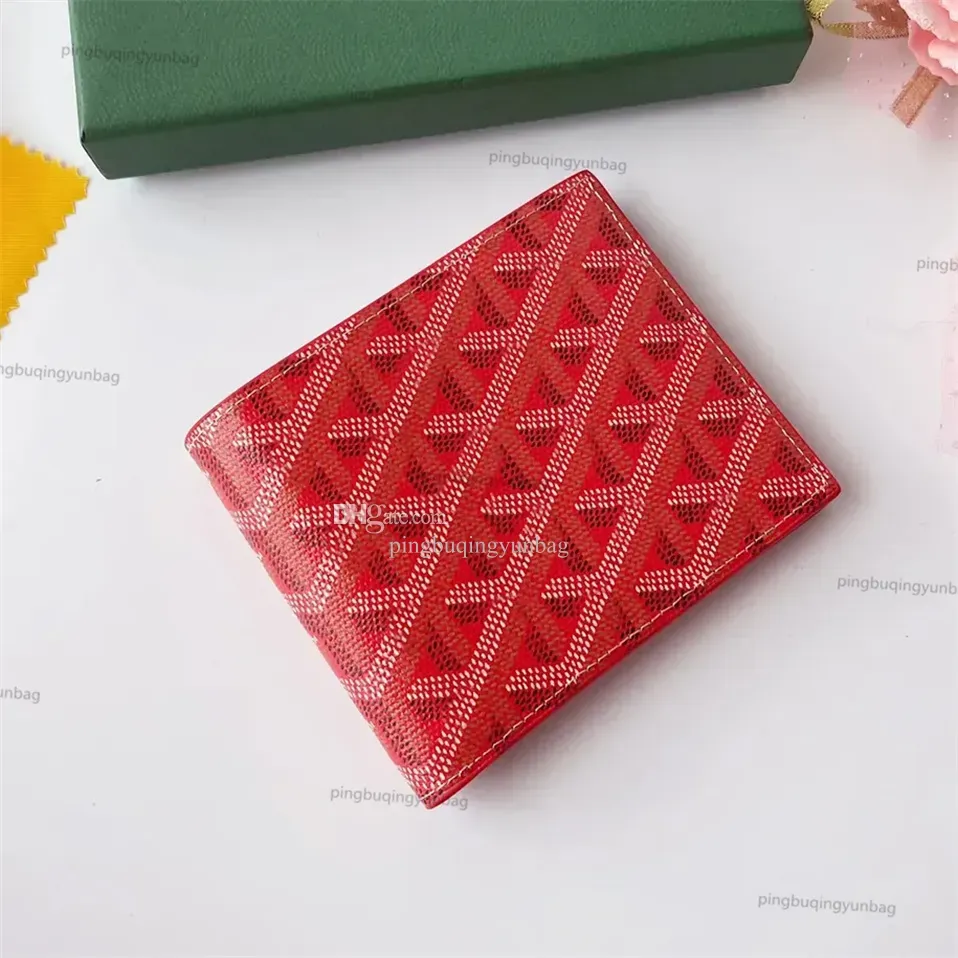 Fashion 24ss womens gouya wallets Designer mens cardholder wallet leather luxury womens card bag men short Flap card holder Fashion versatile coin purse top quality