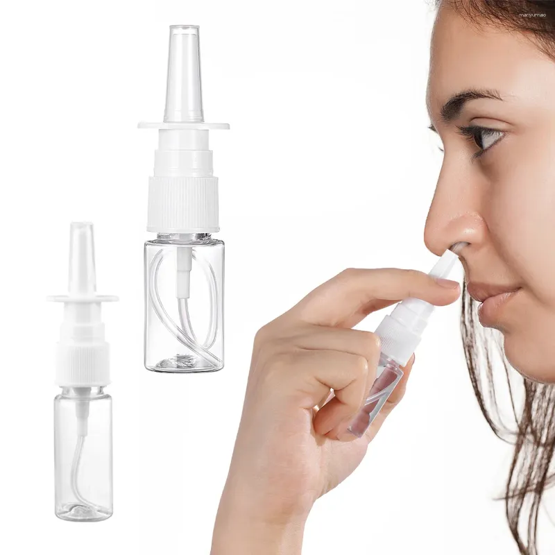 貯蔵ボトル10pcs空の10ml鼻スプレー補充可能な鼻炎ケアスプレーはポータブルと塩水水