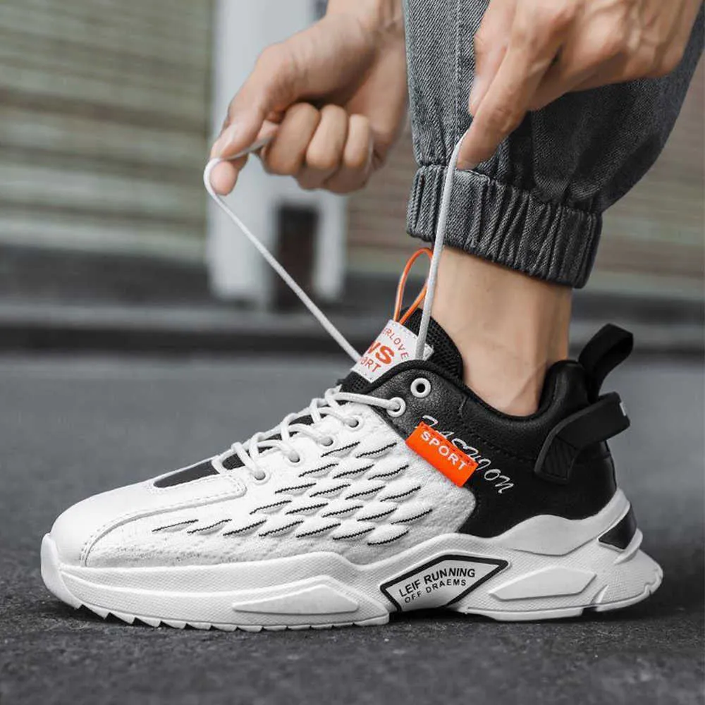 HBP Non-Brand Wholesale nieuwe hoogwaardige herenschoenen witte sneakers trend mesh ademende verhogingssneakers heren