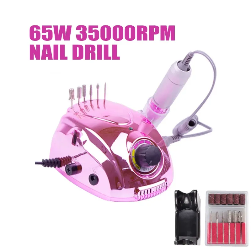 Kits 65w 35000rpm Electric Nail Drill Hine Nail Drill Bits Set Pedicure Nail File Polishing Tools for Manicure Nail Art Equiment