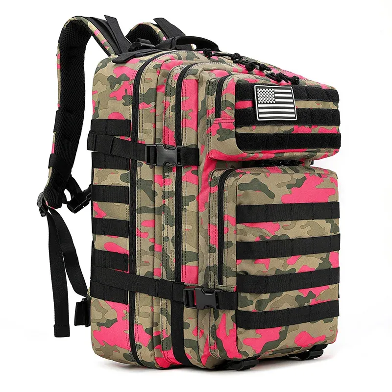 Bags 45L Camouflage Army Backpack Men Military Tactical Bags New Hiking Backpack Hunting Trekking Rucksack Waterproof Bug Out Bag