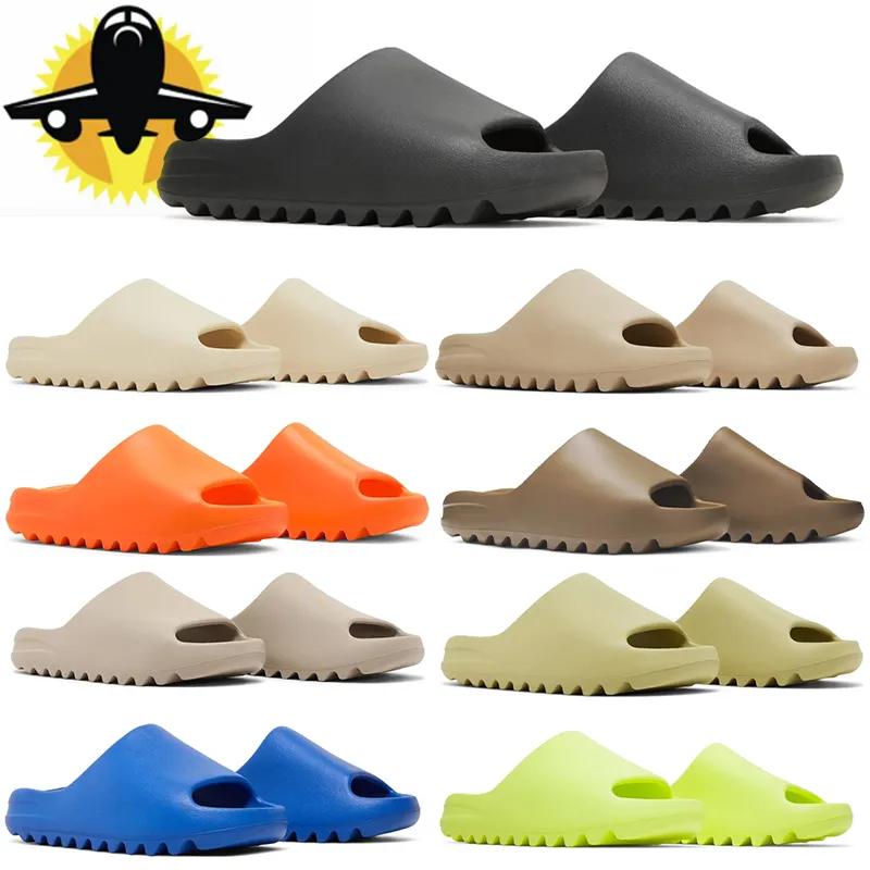 Pantoufles Yeezey Slide Sandales Hommes Femmes Chaussures Bone Onyx Pure Ochre Extérieur Diapositives Baskets Baskets 36-46