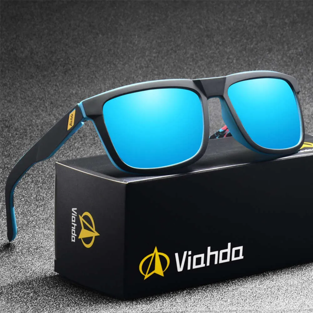 Designerskie okulary Viahda pudełko na zewnątrz okulary przeciwsłoneczne spolaryzowane okulary rowerowe