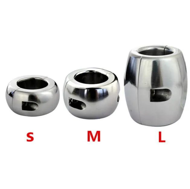 304 Stainless Steel Scrotum Ring Pendant Ball Stretching Testis Ball Penis Rings Locking, Device,sex Toys For Men Y190706029325151