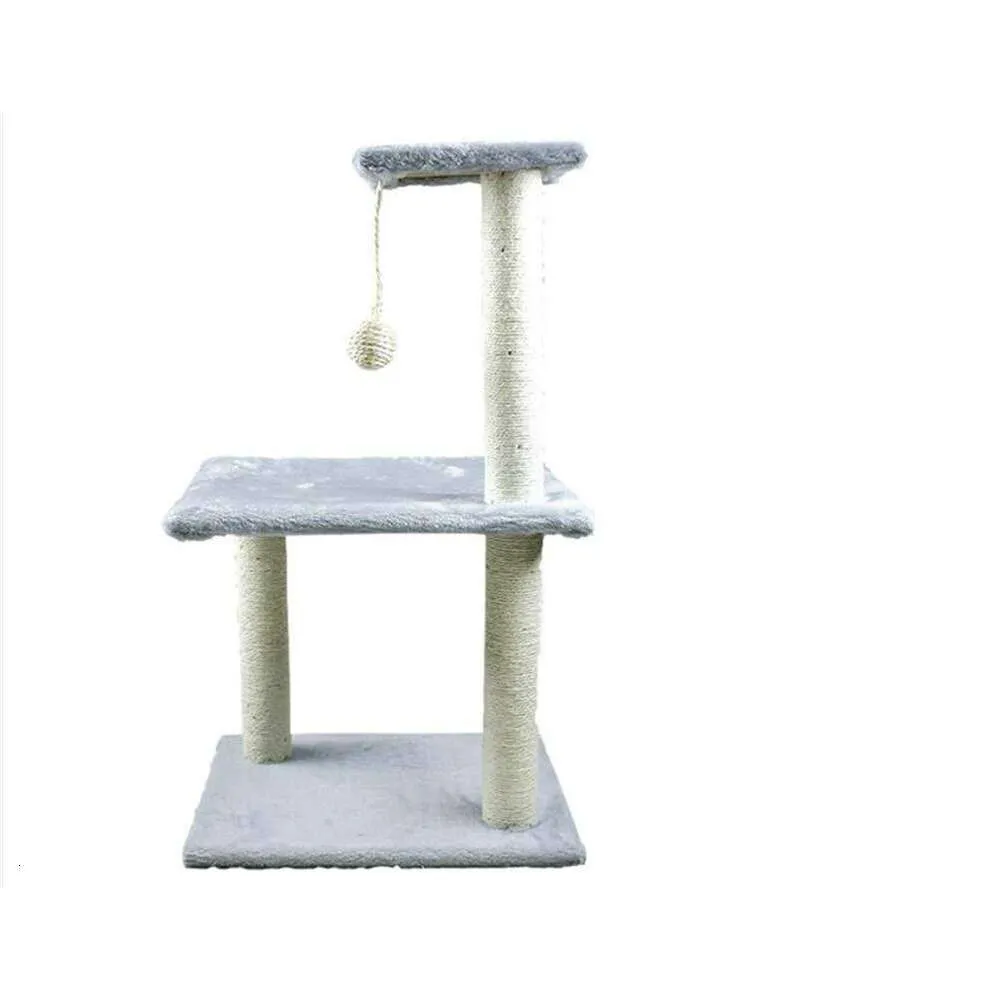 Falkin House Climbing Frame Three Dimensional Sisal Tree Pet Scratching Board Tower Toy Cat Table (color : Pink) (blue)