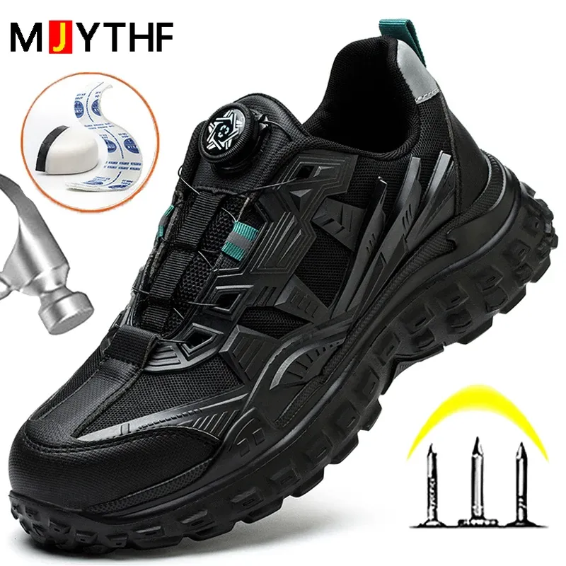 Bottes Isolation 6KV Men de travail Chaussures Boutons rotatifs Chaussures de sécurité Male Sneakers Indestructibles Punctureproof Protective Shoes Light