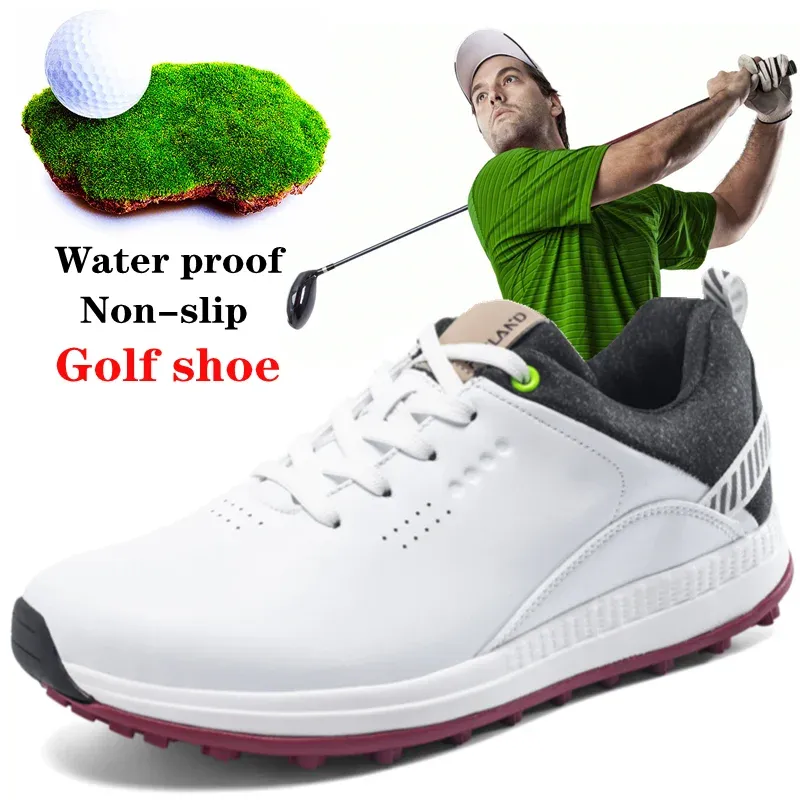 Ayakkabılar yeni erkekler deri profesyonel golf ayakkabıları erkeklerin açık golf eğitim ayakkabıları erkek golf ayakkabıları