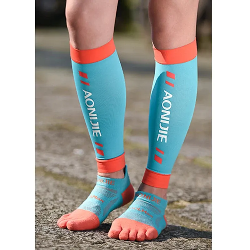 Chaussettes Aonijie 2021 Sports Calf Sleeves de compression Shin Splint Soulagement Soulagement pour le jogging Marathon Randonnée Unisexe Power Power