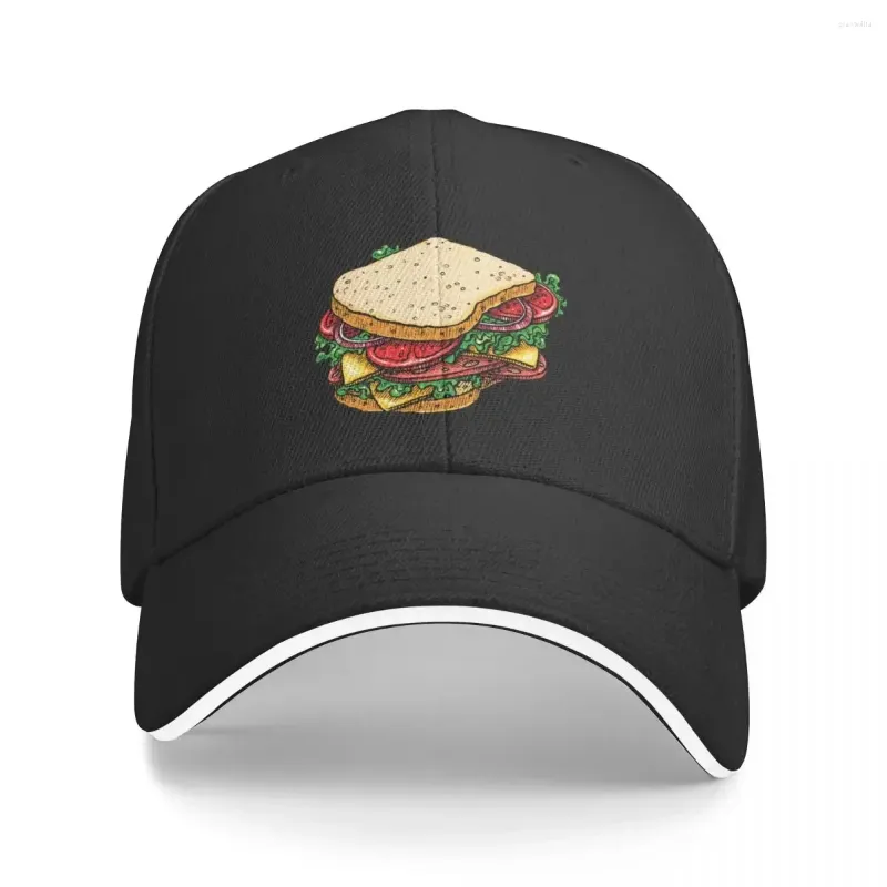 Ball Caps Ham And Cheese Sandwich Baseball Cap Sunhat Sun Cosplay Hat For Children Woman Men's