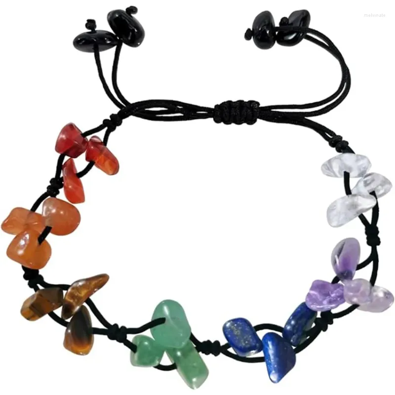 Bracelet de pierres précieuses naturelles faites à la main, 7 chakras, cristaux de guérison, perles de yoga, bracelet de méditation pour femmes et hommes