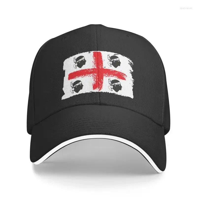 Ball Caps Punk Italien Sardinien Wappen Baseball Kappe Für Männer Frauen Einstellbare Sardegna Flagge Vier Mauren Papa Hut Im Freien