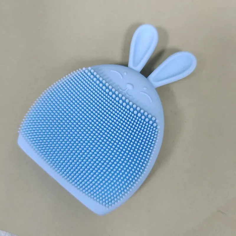 Brosse de nettoyage du visage en Silicone en forme de lapin, produit de lavage du visage, nettoyeur de pores, exfoliant, brosse de gommage du visage, soins de la peau, 1 pièce