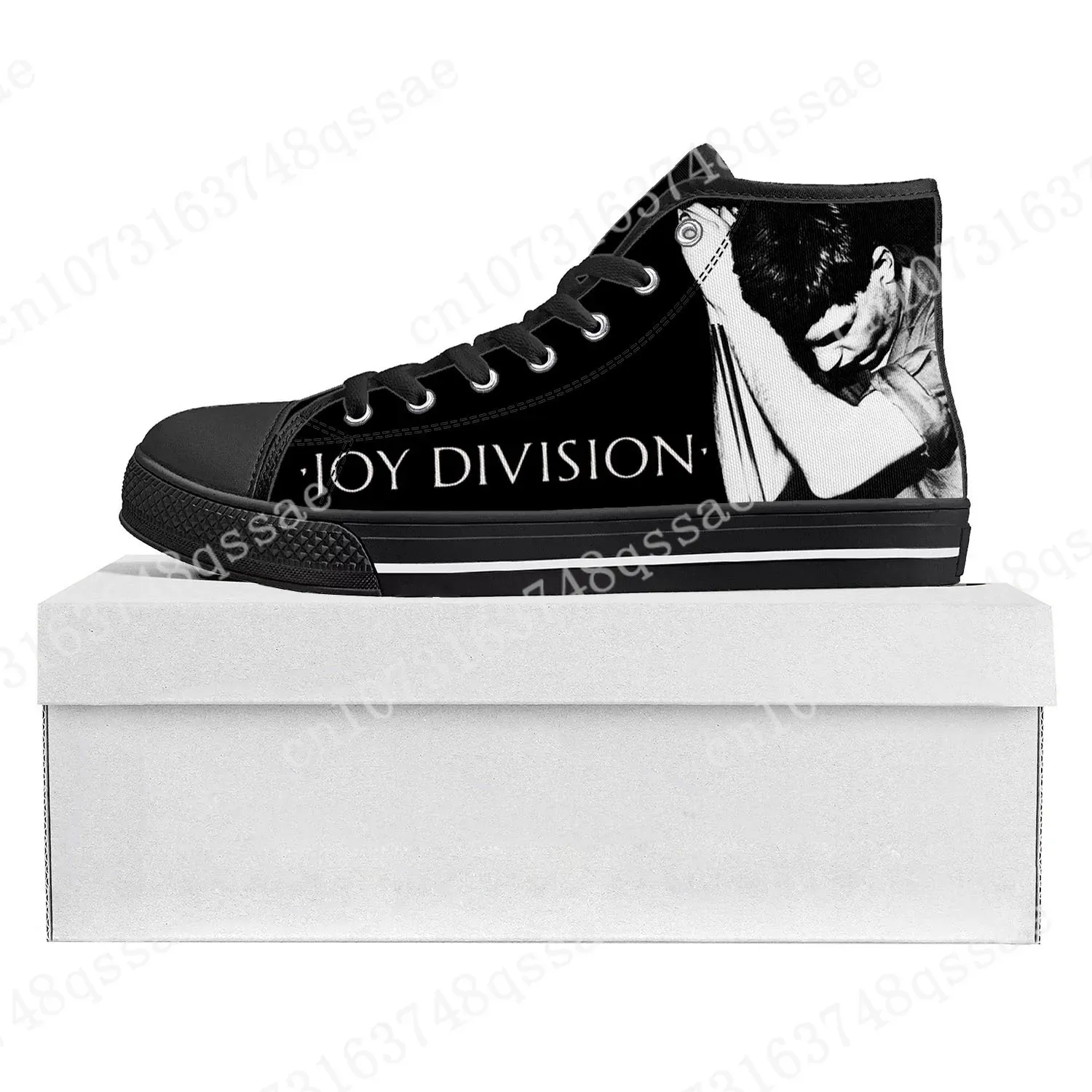 Flats Joy Division Rock Band High Top High Quality Sneakers Mens Womens Teenager Canvas Sneaker Casual Couple Shoes Custom Shoe Black