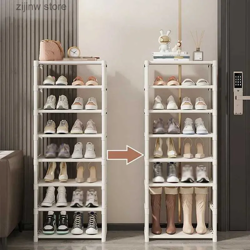 Storage Holders Racks 5/6/7/8 Stackable shoe cabinet space saving sports shoe manager for wall corner shoe rack adjustable shoe cabinet shoe storage Y240319