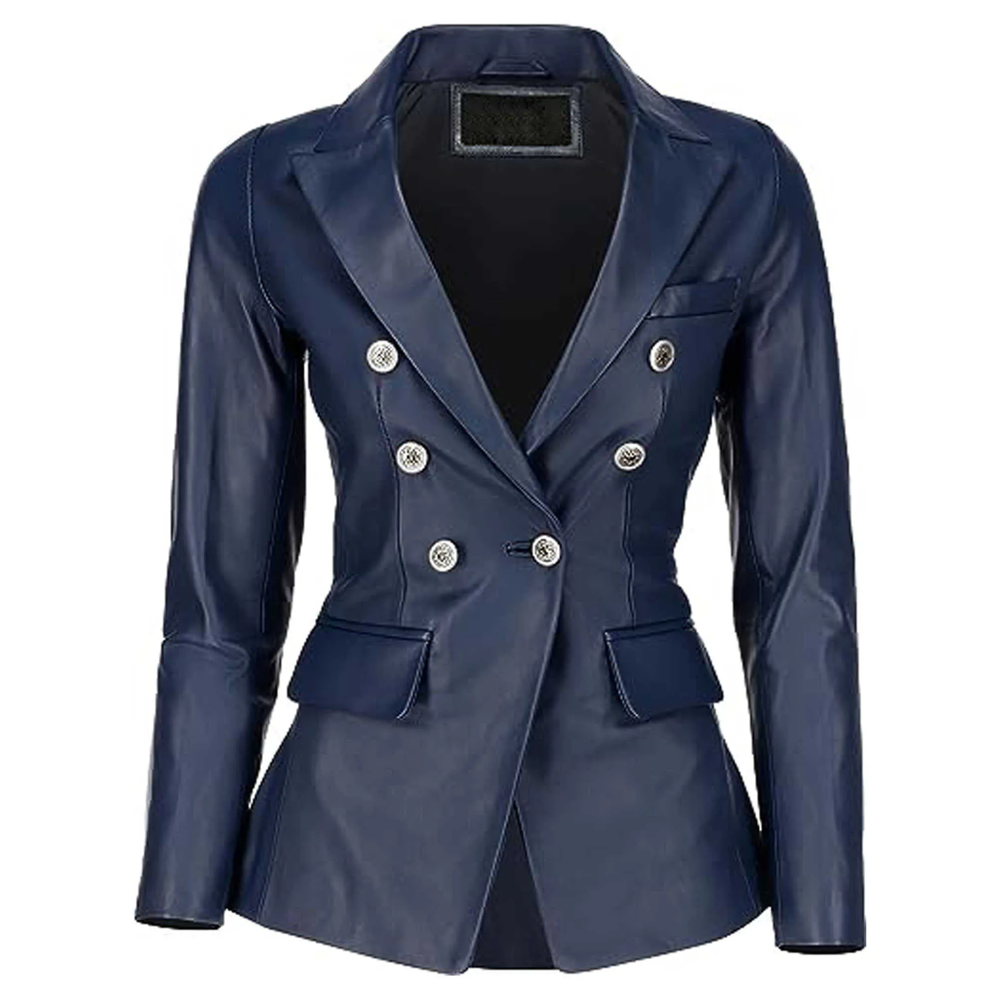 Cappotto in pelle PU per donna Cappotti corti patchwork in colori a contrasto Abiti autunnali personalizzati Giacca invernale da donna