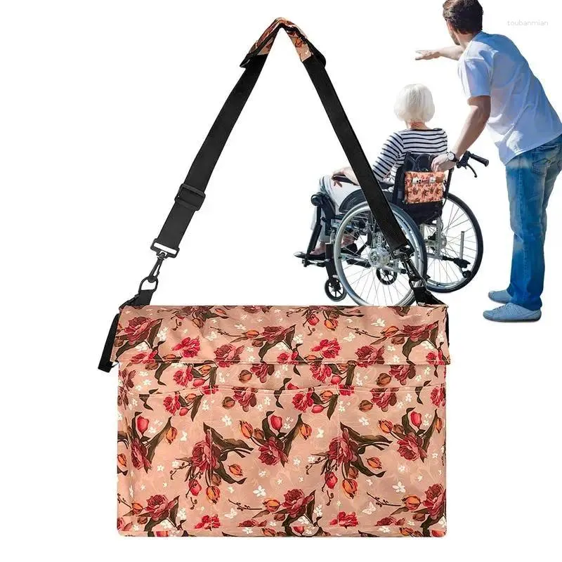 Storage Bags Wheelchair Bag For Back Adjustable Multipurpose Polyester Pouch Portable Mobile Phones Colorful