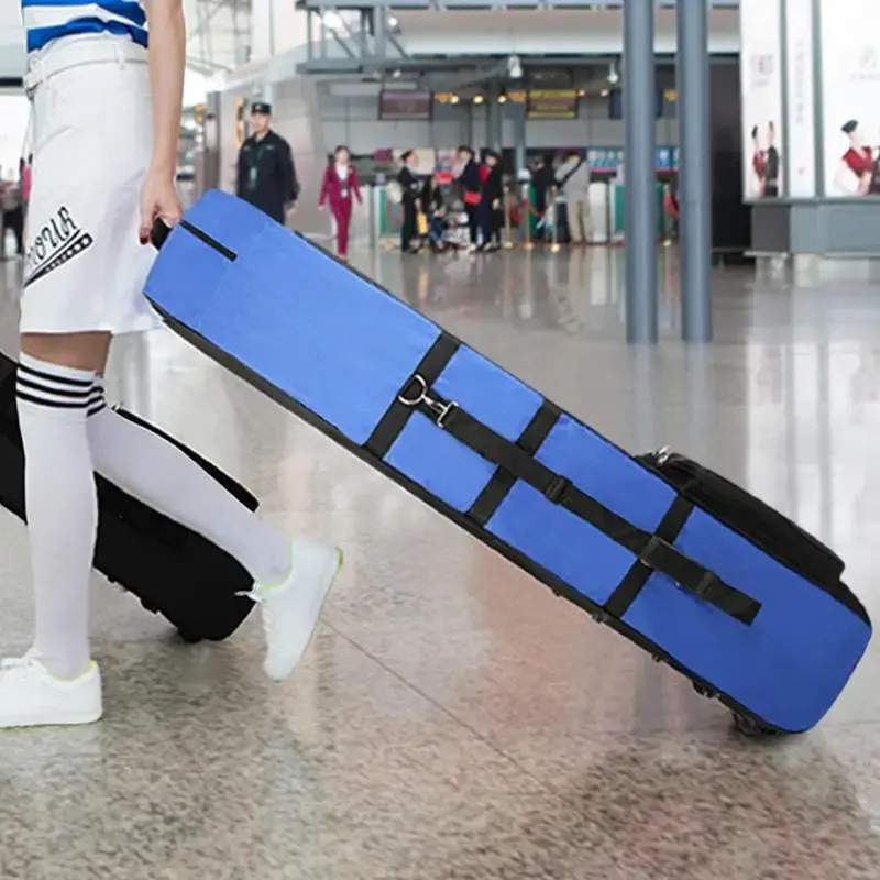 Aids Golf Travel Plane Bags With Wheel Foldable Airplane Travel Nylon Golf Club Travel Cover For Airlines Golf Aviation Bag dropship