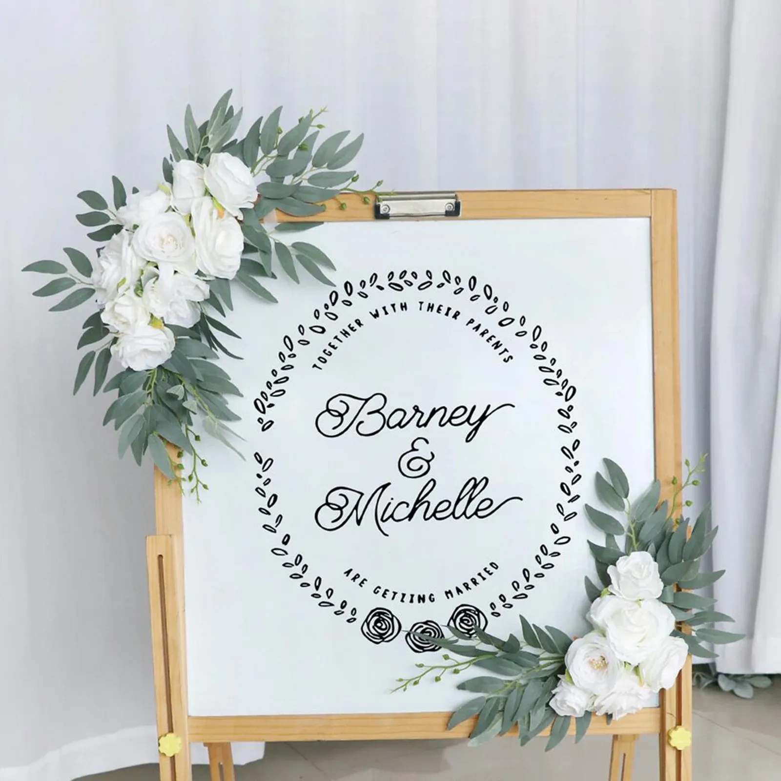 2pcs كبيرة Swag Swag Swag Garland Wedding Arch Kit لتوقيع ديكور ريفي الاصطناعي غنيمة القوس