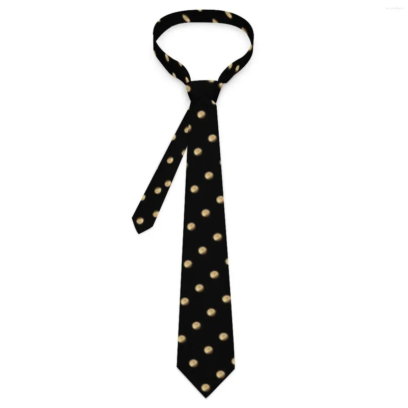 Fliegen Gold Dot Krawatte Polka Dots Tägliches Tragen Hals Klassisch Lässig Für Unisex Erwachsene Design Kragen Krawatte Geburtstagsgeschenk