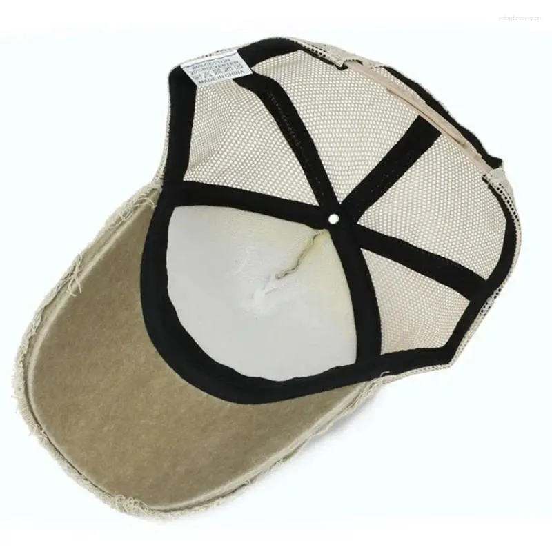 Bollkåpor Stylish Men Sun Cap Justerbar Summer Peaked Decorative Camping Sunscreen