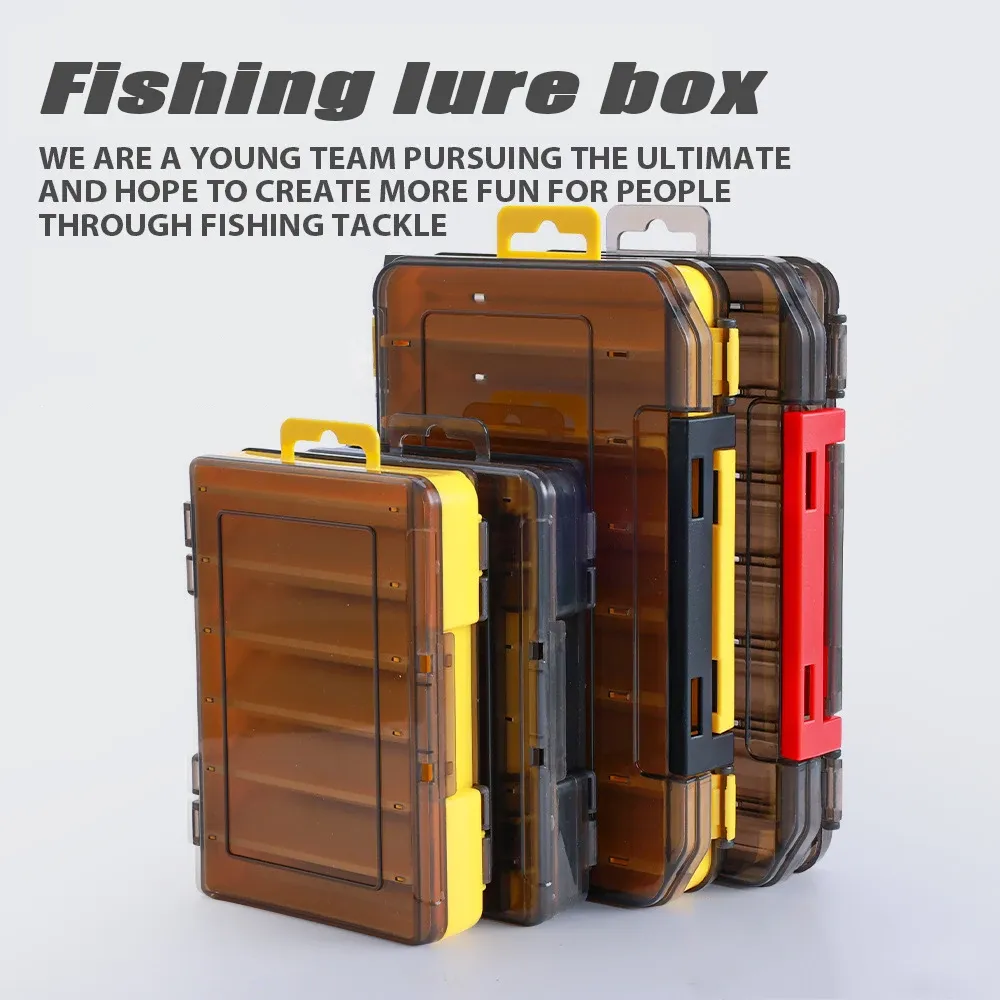 Caixas de pesca lateral caixa de equipamento de pesca 14 células isca isca gancho caixa de armazenamento ferramenta de pesca acessórios caixa de armazenamento carpa para wobblers de pesca