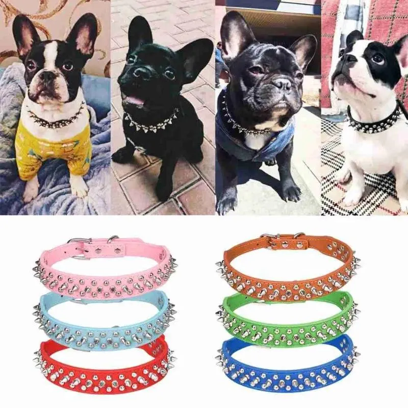 Abbigliamento per cani Moda Anti-morso Collana con borchie chiodate regolabile Collare per animali Gioielli per gatti