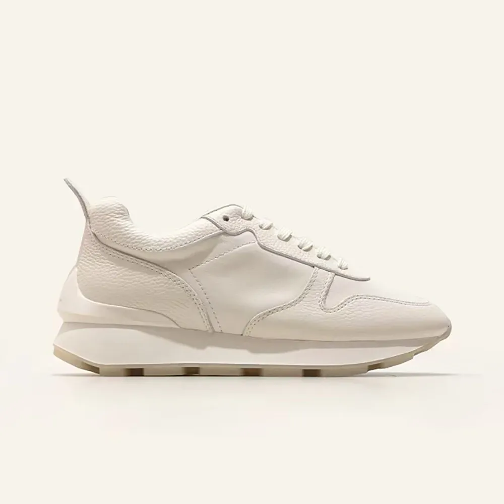 Skor mooqdaax vår sommar 2023 nya kvinnors skor vita äkta läder trim skor häl design casual plattform sneakers kvinnor