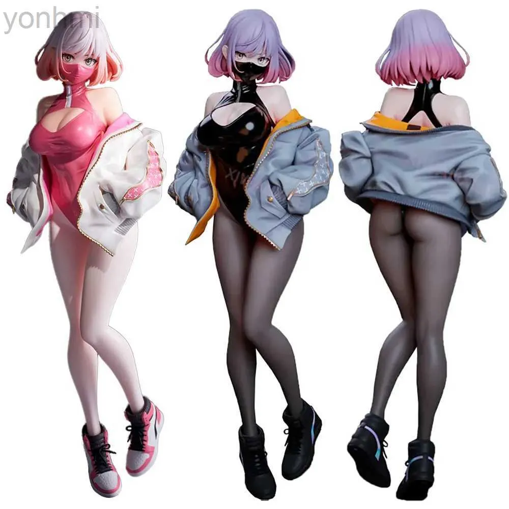 Action Toy Figures 24cm Astrum Design Luna Illustration av YD Anime Figure Sexig Black Pink Mask Girl Action PVC Collectible Model Doll Toys 24319