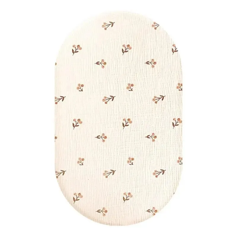 Draps de berceau en mousseline pour bébé, drap-housse pour matelas de berceau Standard 32.3x16.9x3.9 pouces, drap de matelas en gaze de mousseline neutre 240311