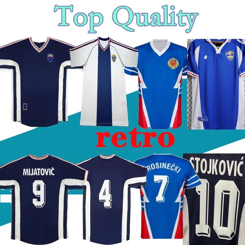 Men's Yugoslavia Soccer Jersey RETRO 98 90 99 2000 Pancev