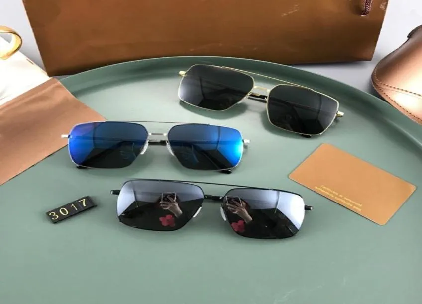 2021 Güneş Gözlükleri Erkekler Popüler Model Metal Vintage Güneş Gözlüğü Moda Stili Kare Çerçevesiz UV 400 lens Paket Sellin1776214