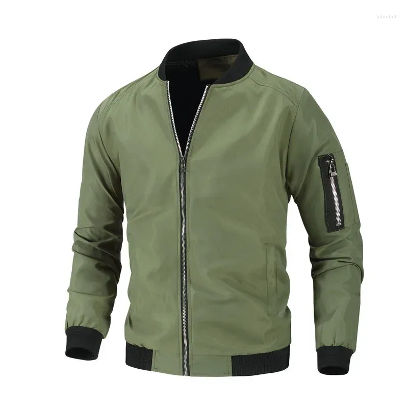 Mäns jackor Mens Bomber Jacket 2024 Spring and Autumn Youth Men kläd mode koreansk stil avslappnad plus storlek 6xl