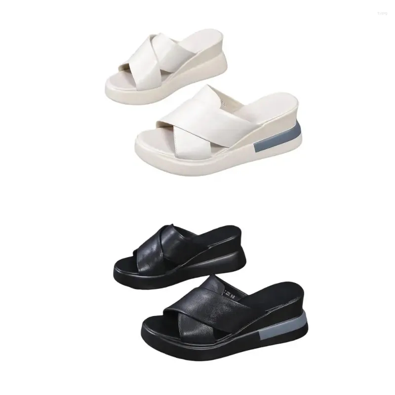 Klänningskor Fashion Beach Sandals Perfekt passande plattform Wedge Easy Cleaning Hållbara kvinnor för hemmet